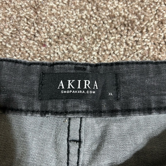 Akira Black Denim Cutoff Shorts - Picture 3 of 3
